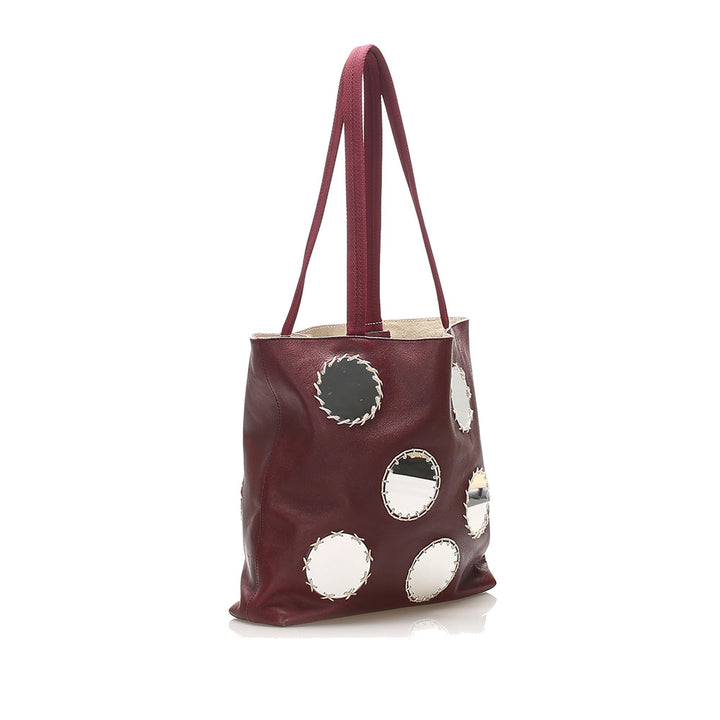 Prada Mirror Leather Tote Bag (SHG-15710)