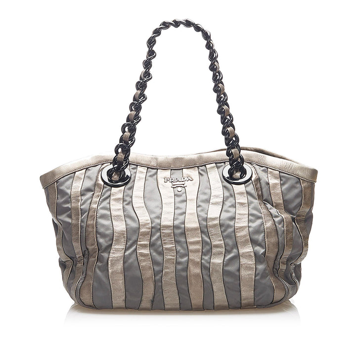 Prada Tessuto Chain Tote Bag (SHG-16407)