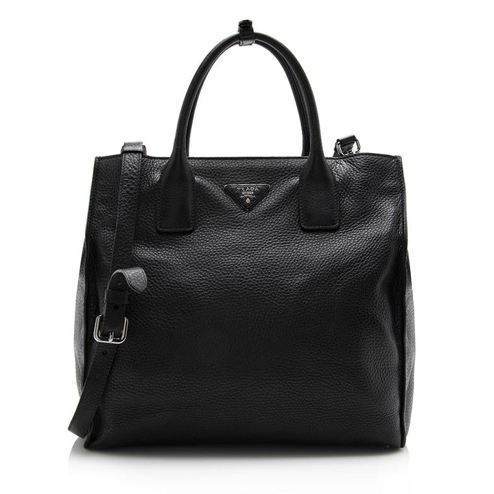 Prada Vitello Daino Shopping Tote  (SHF-14541)