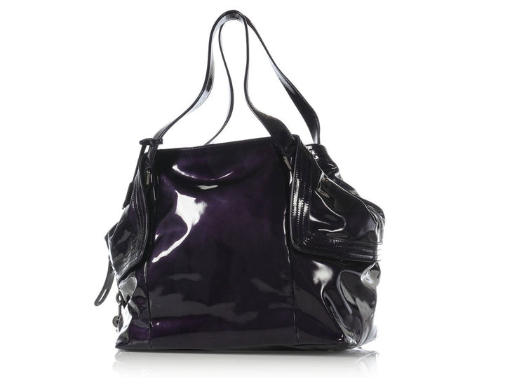 Ferragamo Viola Patent Shoulder Bag