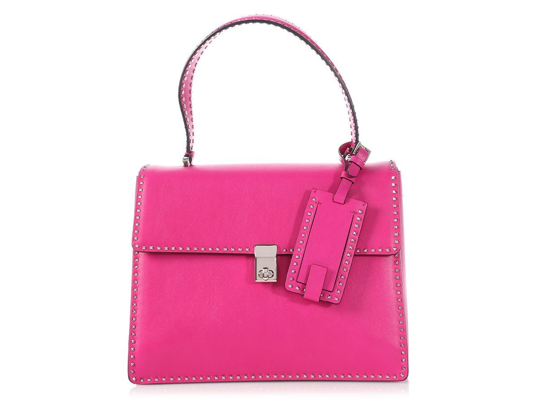 Valentino Pink Rockstud Single Handle Bag