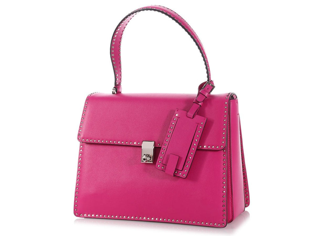 Valentino Pink Rockstud Single Handle Bag