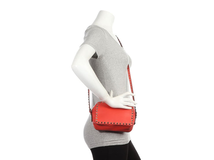 Valentino Small Red Rockstud Crossbody Bag