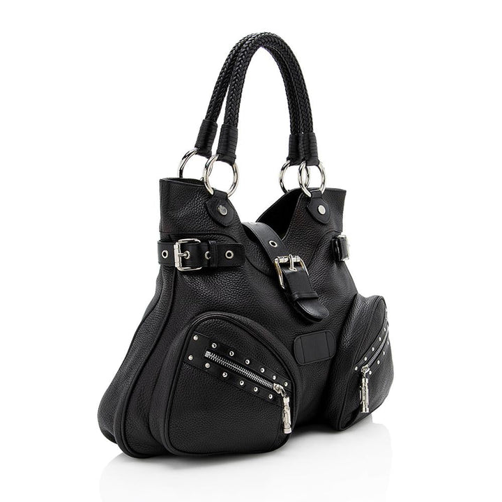 Versace Vintage Leather Pocket Tote (SHF-13628)