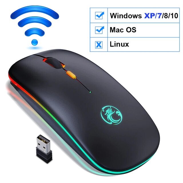 Wireless LED Backlit Ergonomic Gaming Mouse