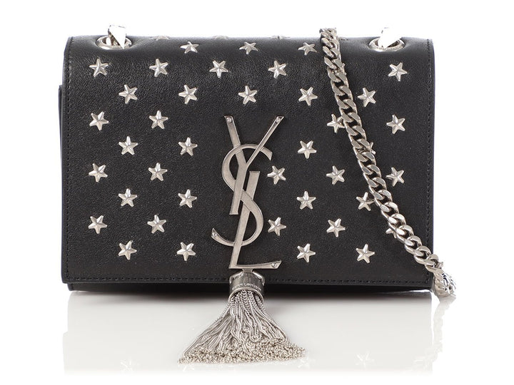Saint Laurent Black Star Studded Kate Tassel Bag
