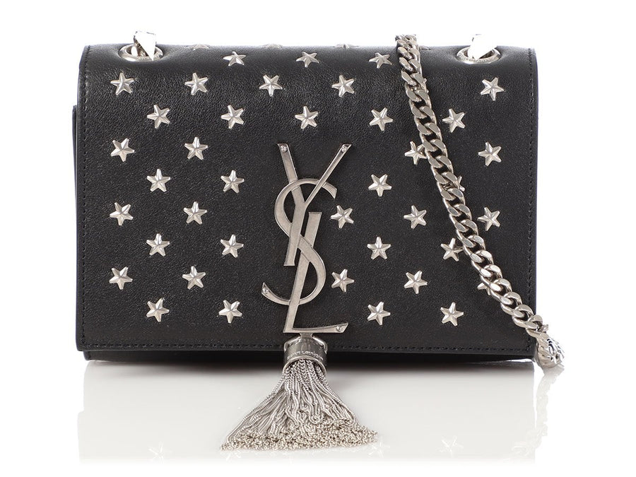 Saint Laurent Black Star Studded Kate Tassel Bag