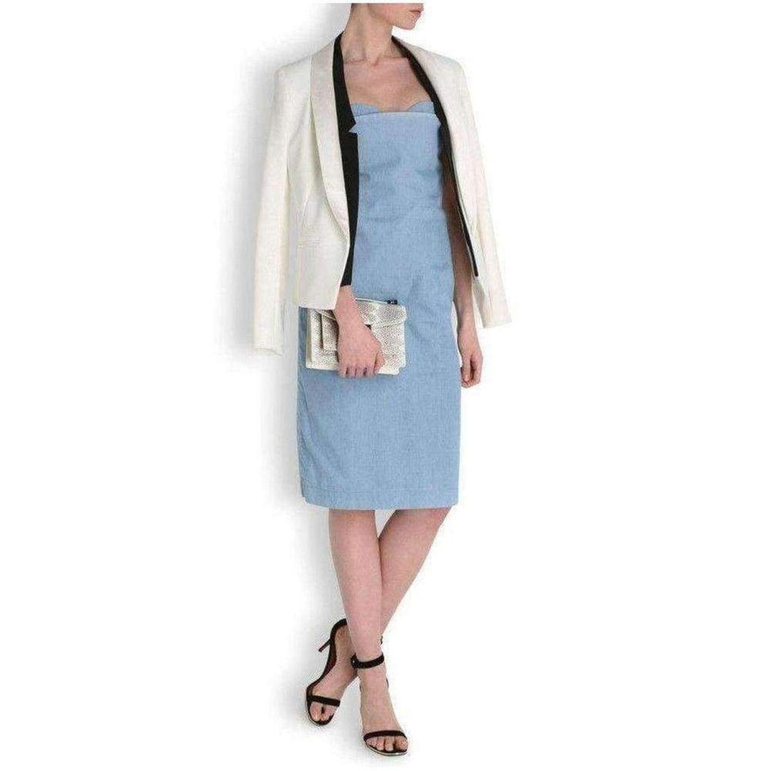 Blue Boned Light Weight Denim Dress
