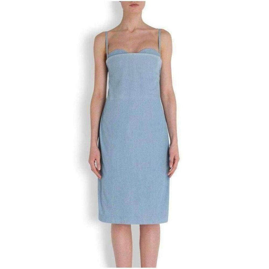 Acne Studios-Blue Boned Light Weight Denim Dress - Runway Catalog