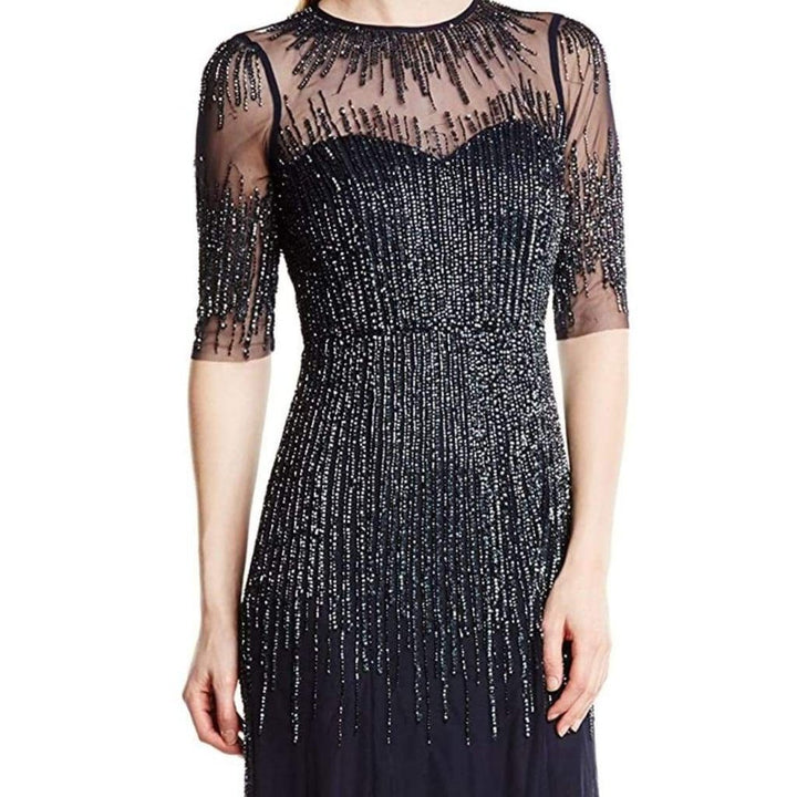 Embellished Illusion Jewel Sheath Gown