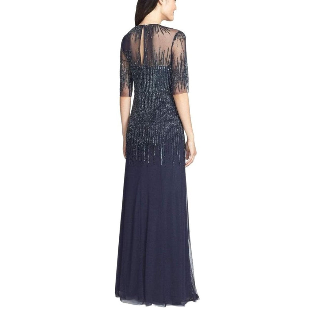Embellished Illusion Jewel Sheath Gown