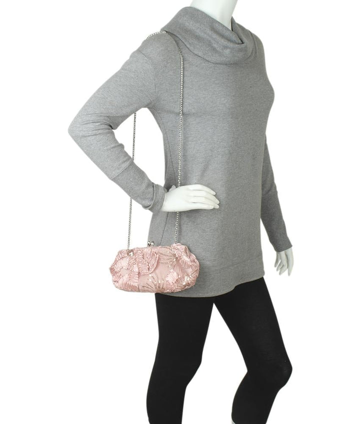 Adri*nna Pap*ll
 Sia Small Pink Floral & Sequin Canvas Bag