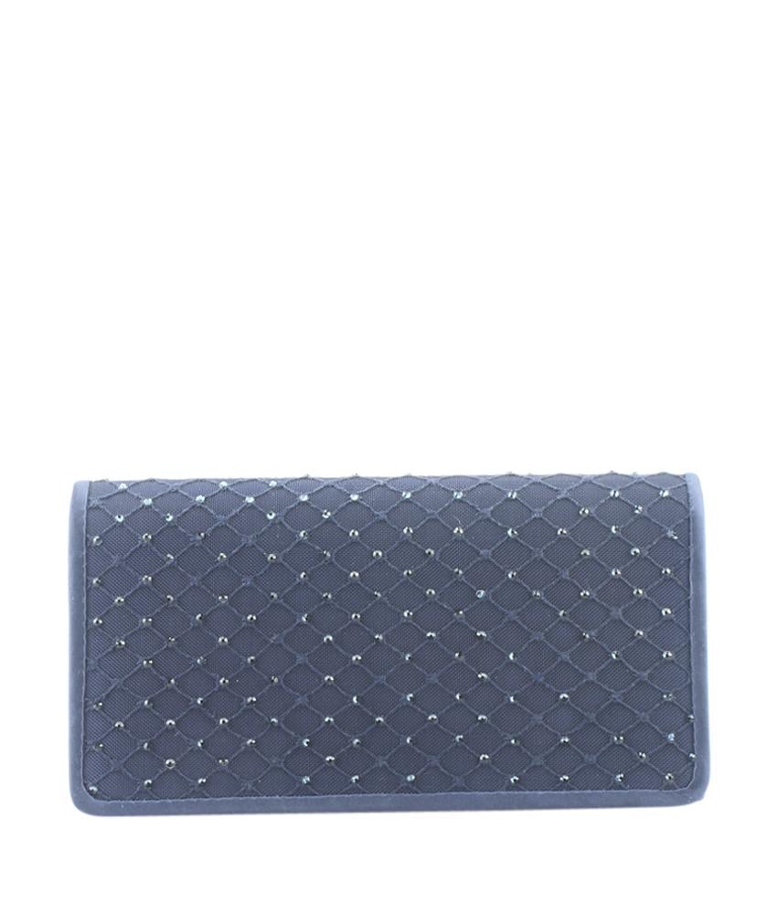 Adri*nna Pap*ll
 Sigrid Small Blue Quilted Satin Evening Bag