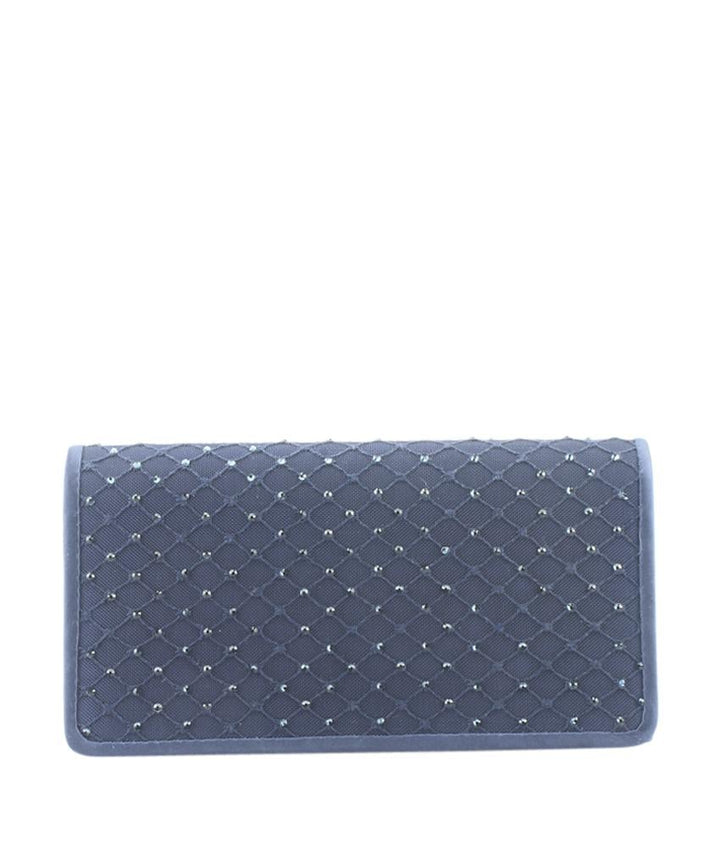 Adri*nna Pap*ll
 Sigrid Small Blue Quilted Satin Evening Bag