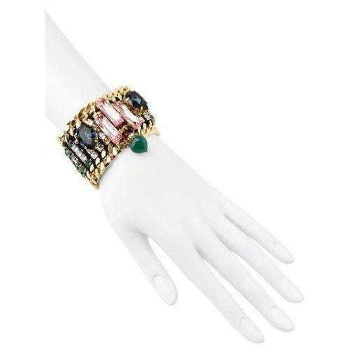 24K Gold Plated Green Onyx Bracelet