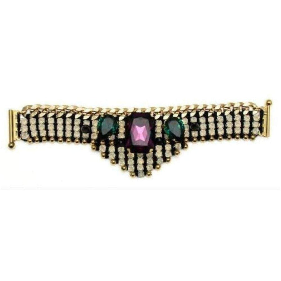 Akong London-24K Gold Plated White Opal Embellished Bracelet - Runway Catalog