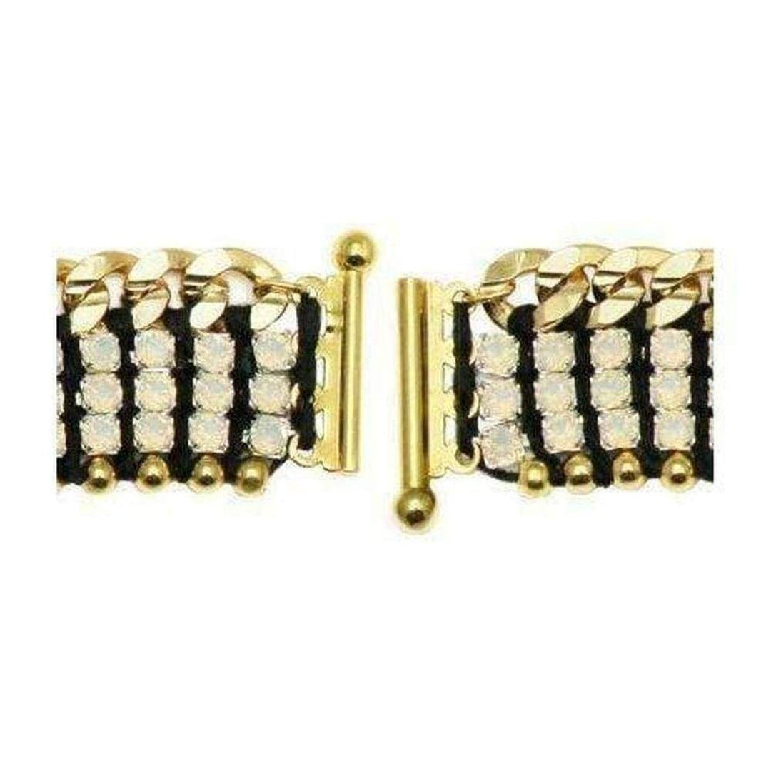 24K Gold Plated White Opal Embellished Bracelet