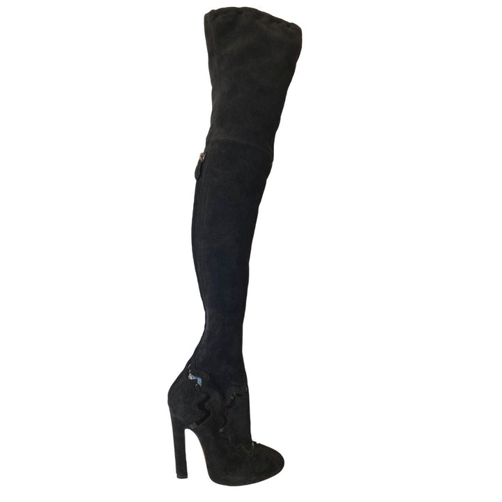 Alaïa-Alaia Over Knee Studded Boots - Runway Catalog