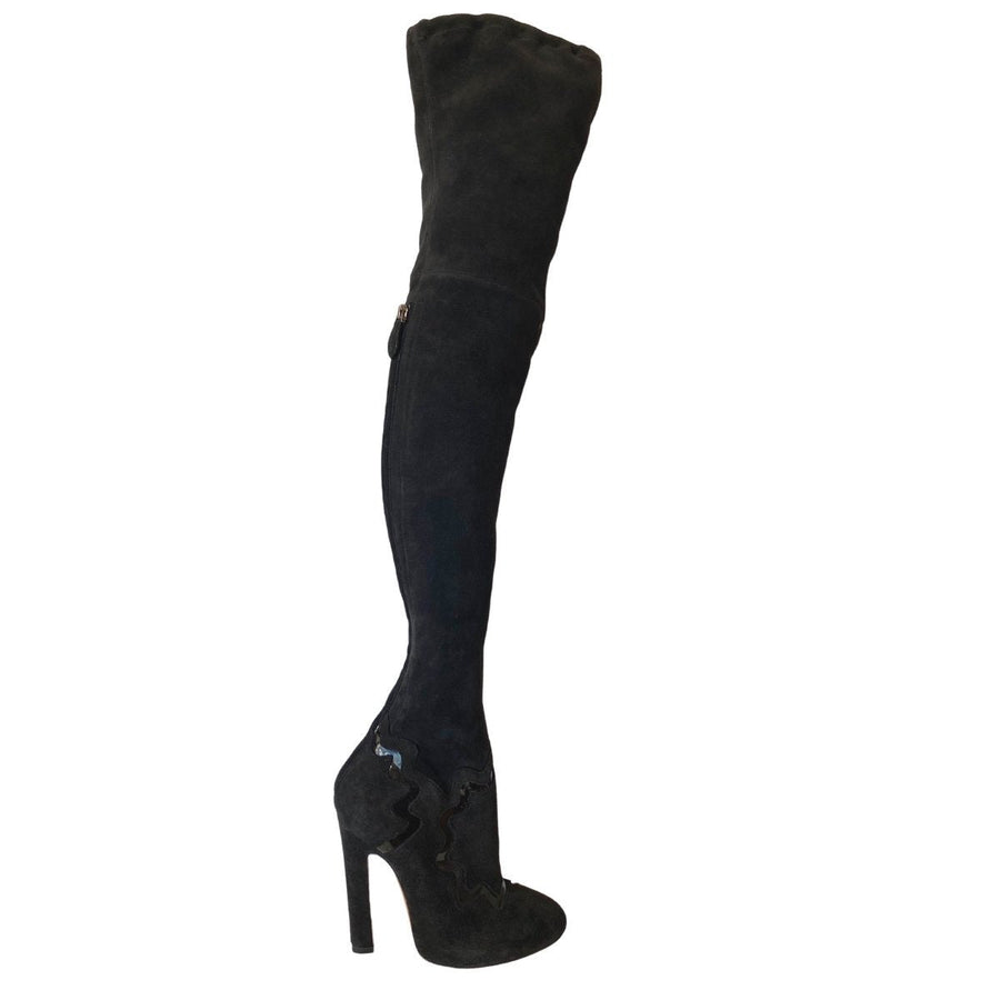 Alaïa-Alaia Over Knee Studded Boots - Runway Catalog