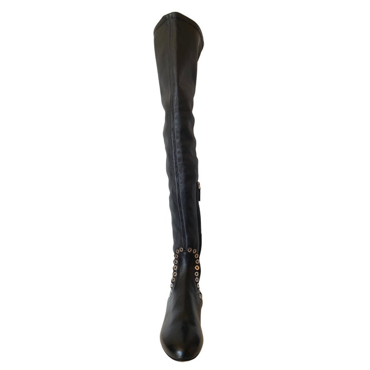 Over Knee Studded Flat Boots