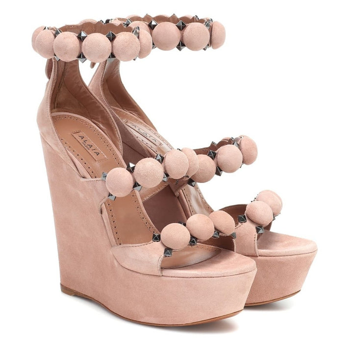 Bombe Suede Wedge Sandals