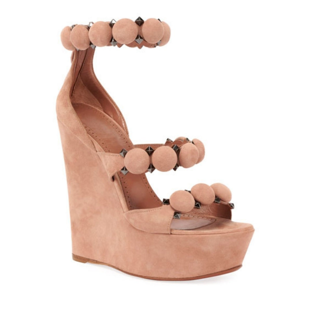 Bombe Suede Wedge Sandals