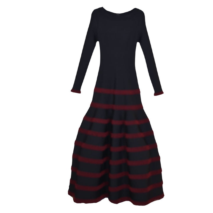 Alaïa-Knit Long Sleeve Maxi Dress - Runway Catalog