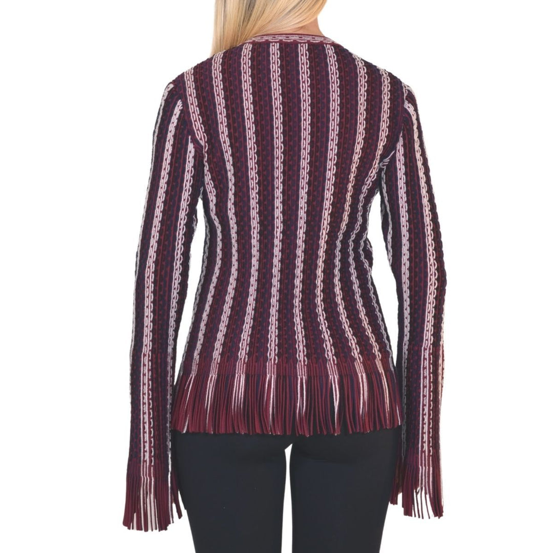 Seamed Knit Moto Fringe Jacket