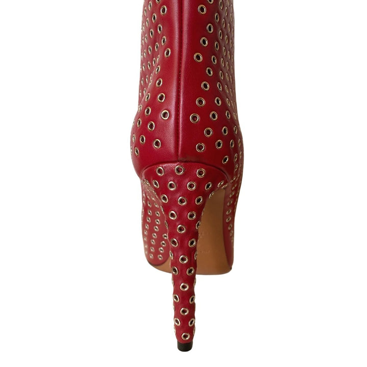 Studded Leather Ankle Boots