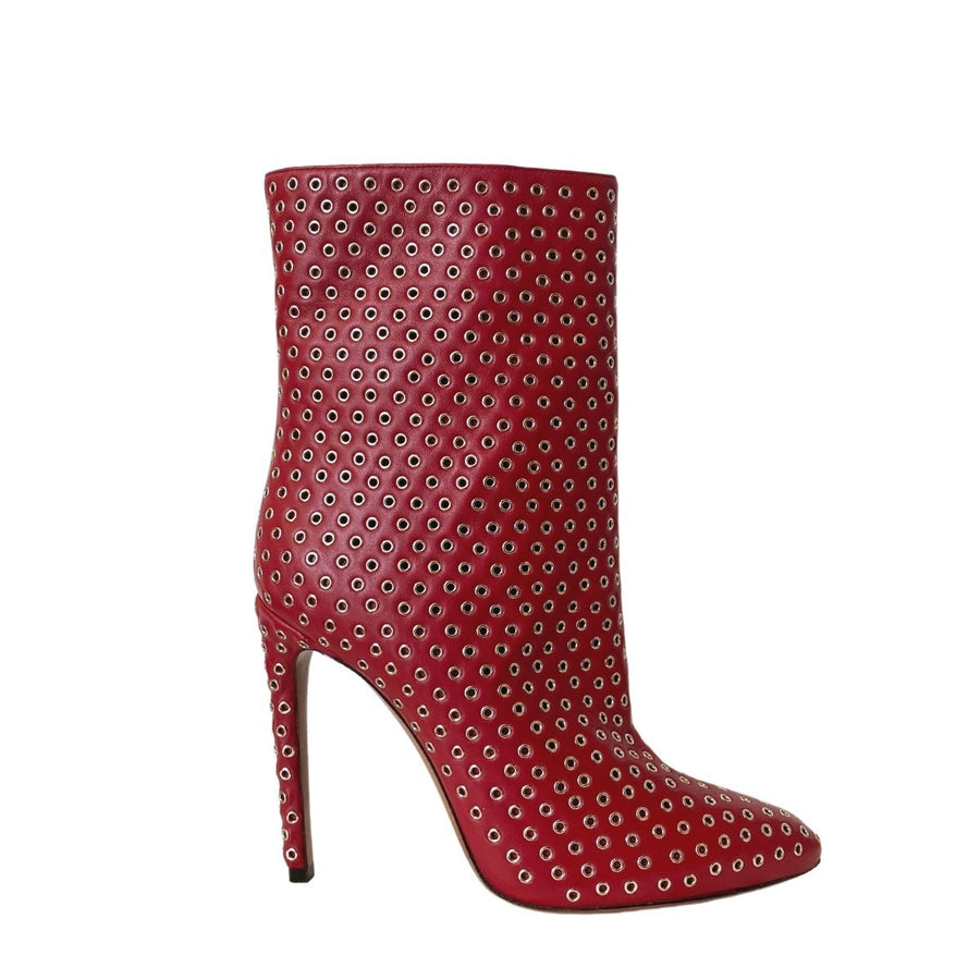 Alaïa-Studded Leather Ankle Boots - Runway Catalog