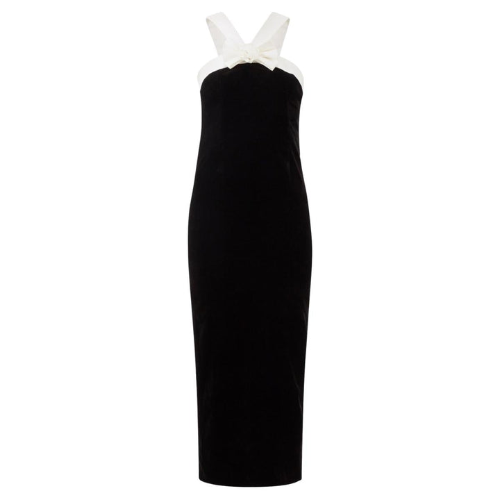 Alessandra Rich-Bow-appliqué velvet dress - Runway Catalog