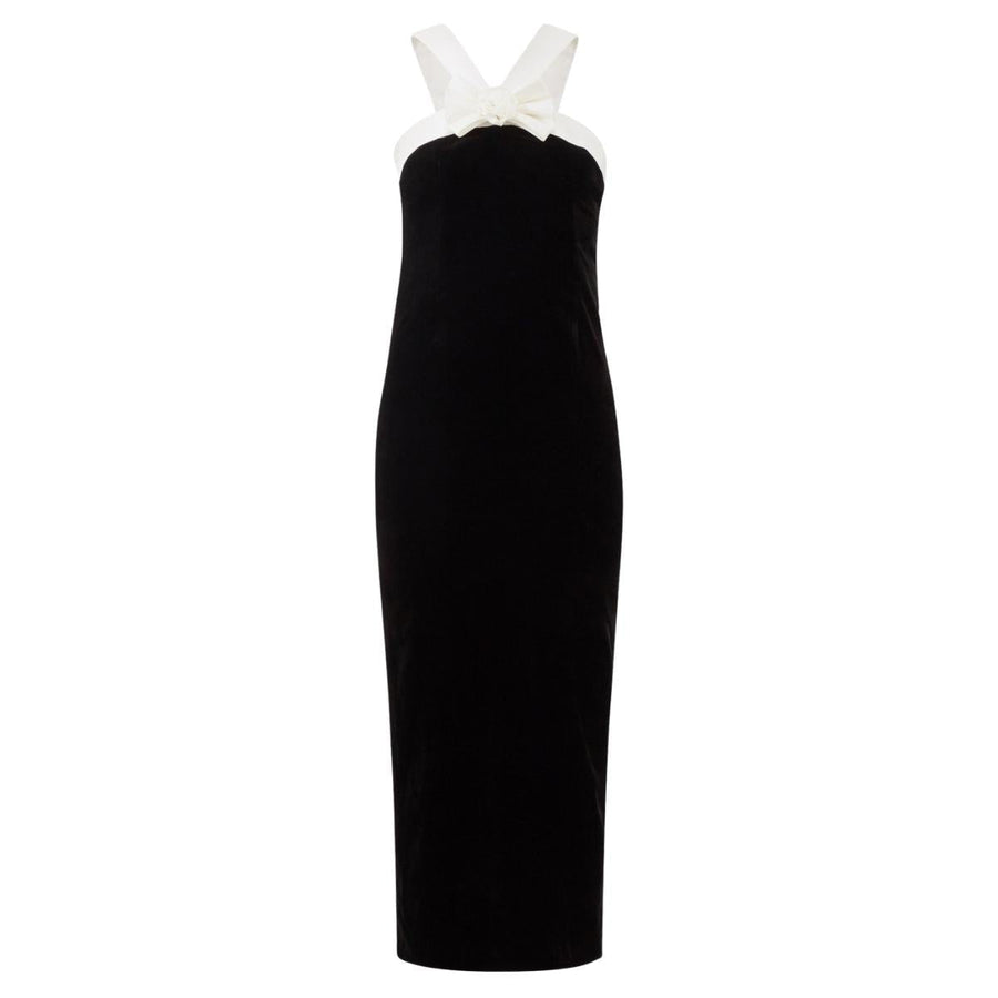 Alessandra Rich-Bow-appliqué velvet dress - Runway Catalog