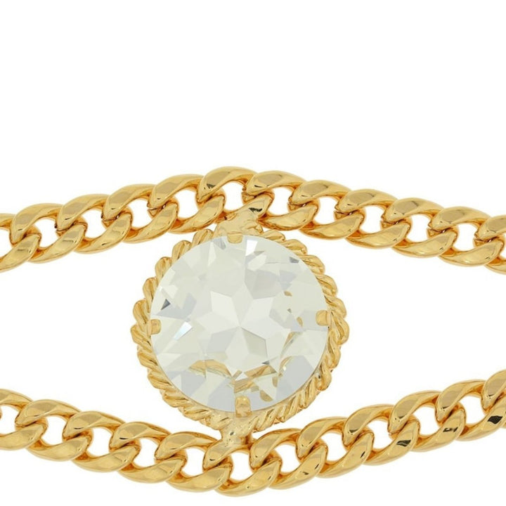 Gold Tone Crystal Chain Choker