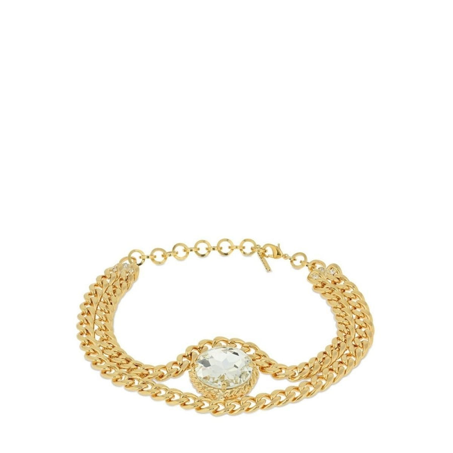 Alessandra Rich-Chain Choker With Crystals - Runway Catalog