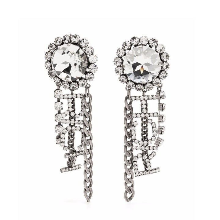 Alessandra Rich-Crystal Chain Earrings - Runway Catalog