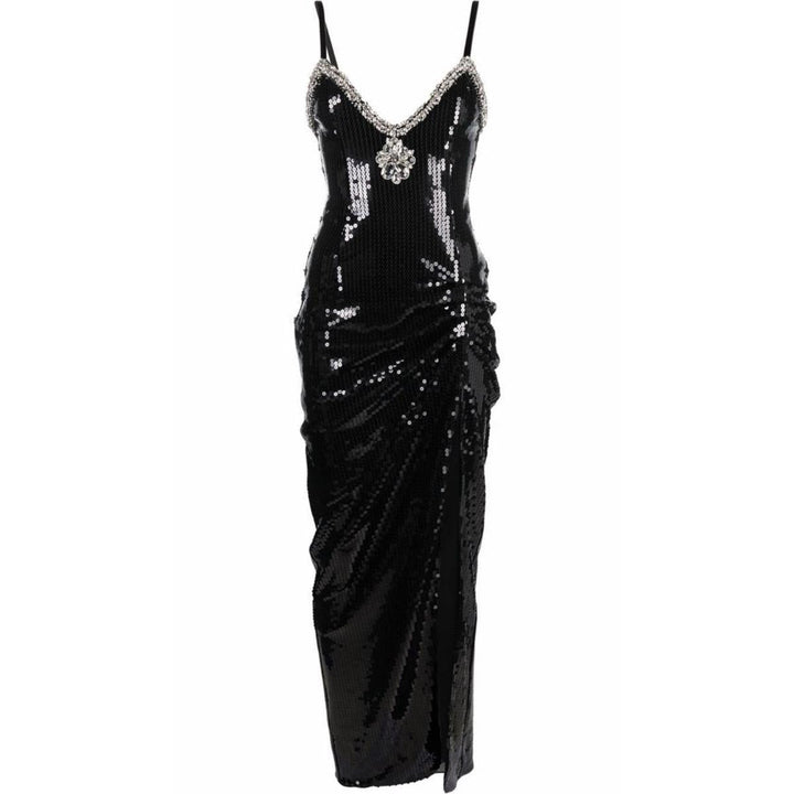 Alessandra Rich-Crystal-embellished Sequin Maxi Dress - Runway Catalog