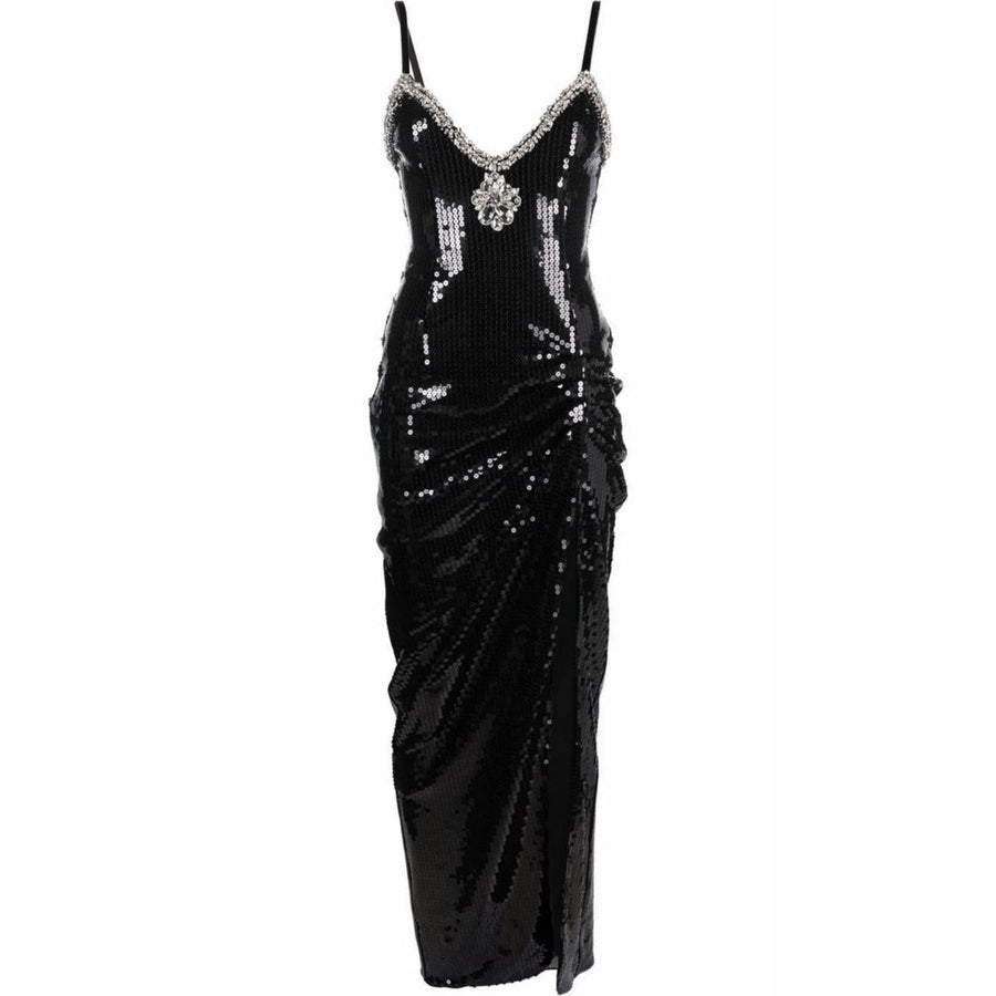 Alessandra Rich-Crystal-embellished Sequin Maxi Dress - Runway Catalog