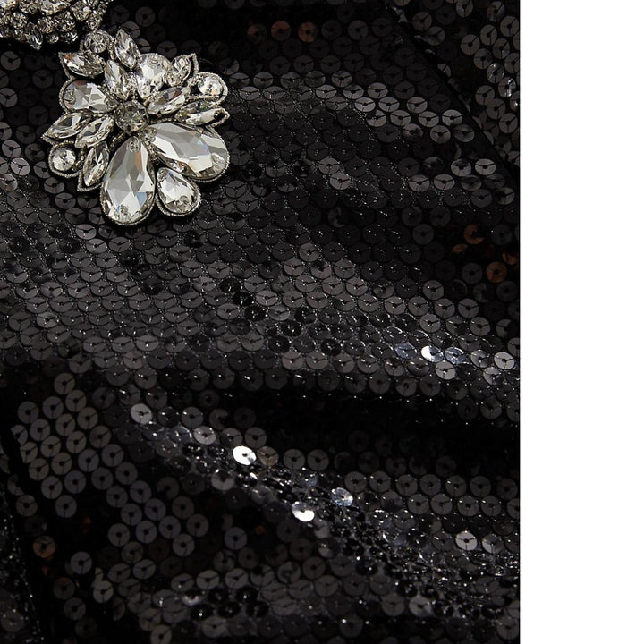 Crystal-embellished Sequin  Maxi Dress