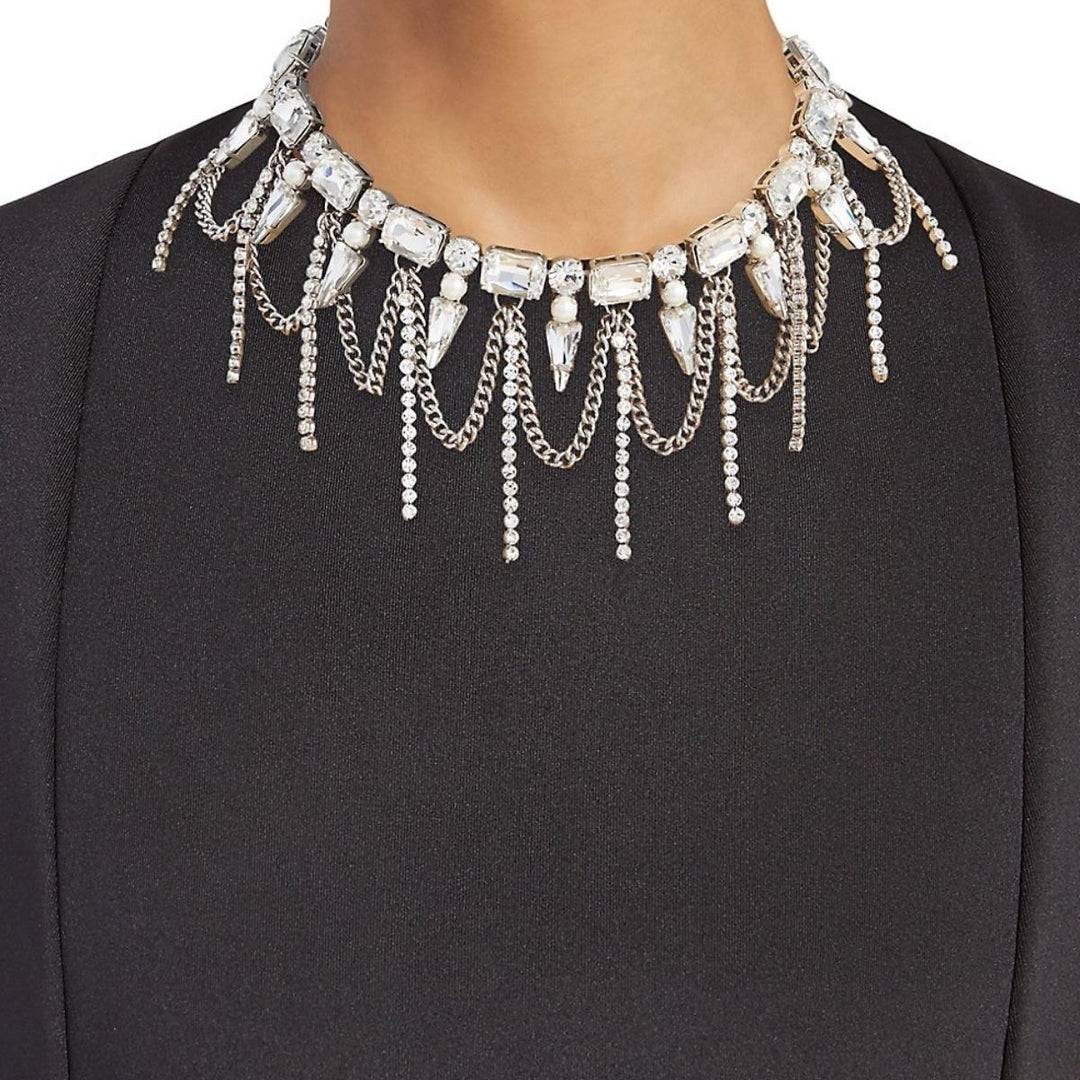 Crystal-Layered Chocker Necklace