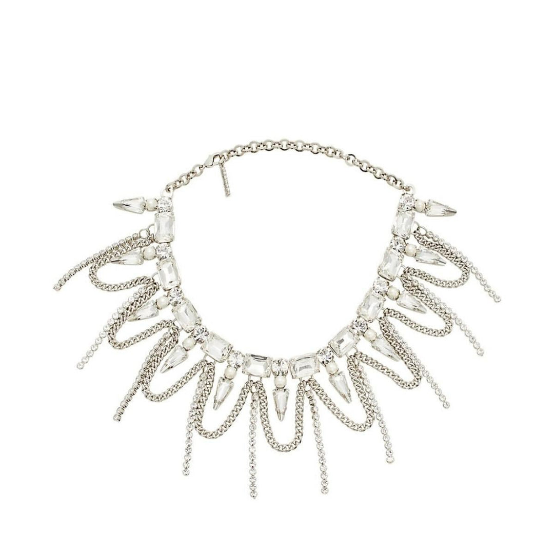 Alessandra Rich-Crystal-Layered Chocker Necklace - Runway Catalog
