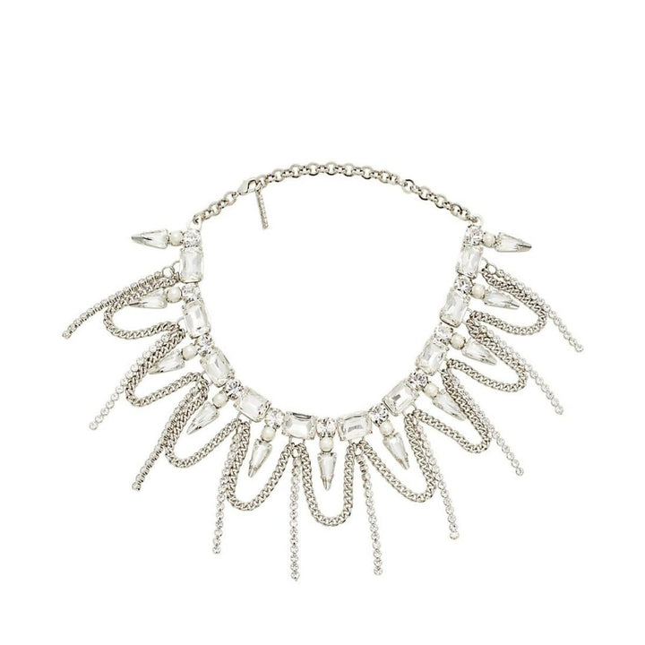 Alessandra Rich-Crystal-Layered Chocker Necklace - Runway Catalog