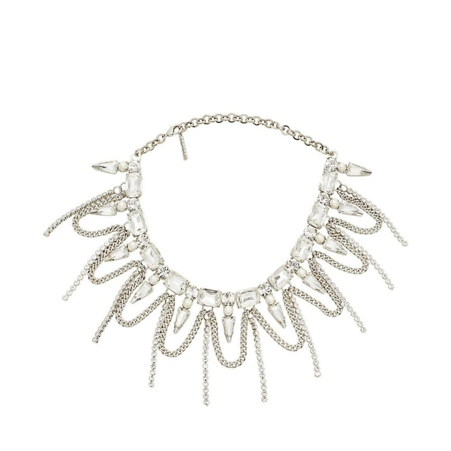 Alessandra Rich-Crystal-Layered Chocker Necklace - Runway Catalog