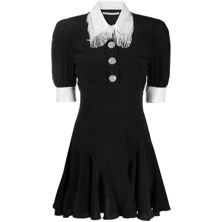 Alessandra Rich-Embellished Silk-crêpe Mini Dress - Runway Catalog