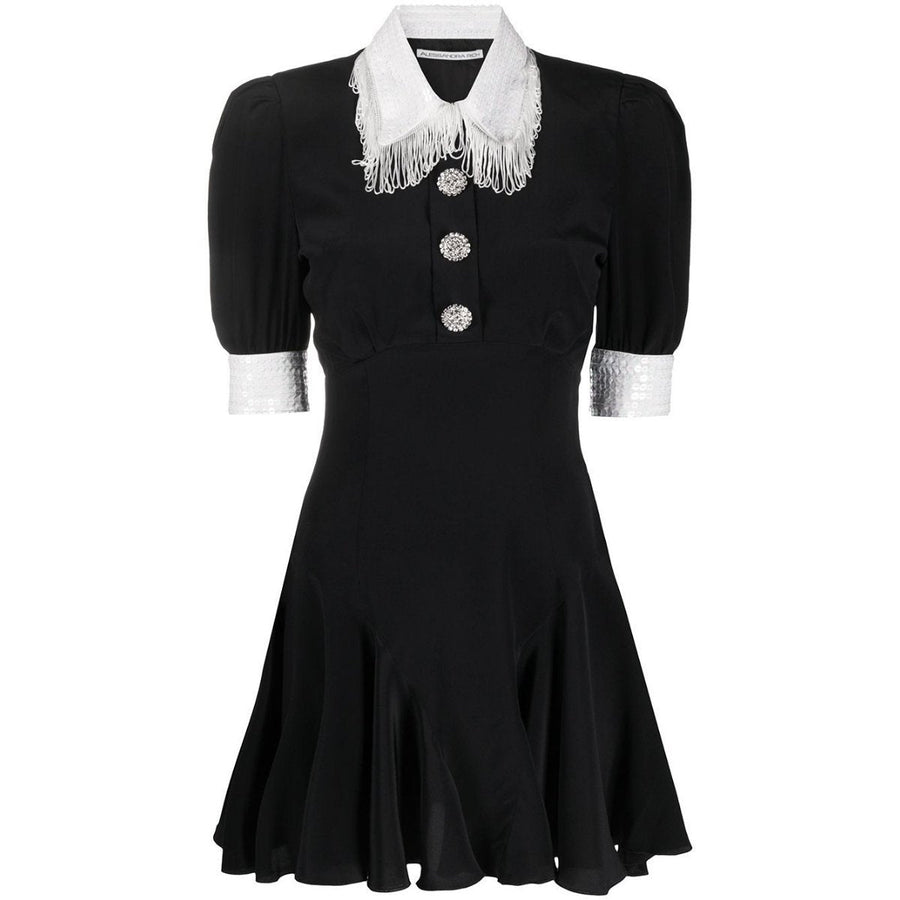 Alessandra Rich-Embellished Silk-crêpe Mini Dress - Runway Catalog