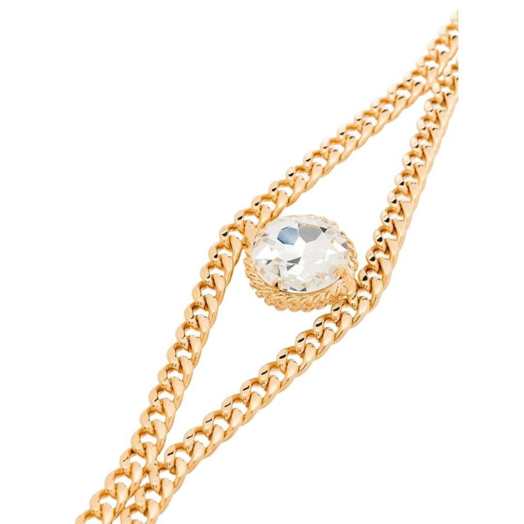 Gold Tone Crystal Chain Choker