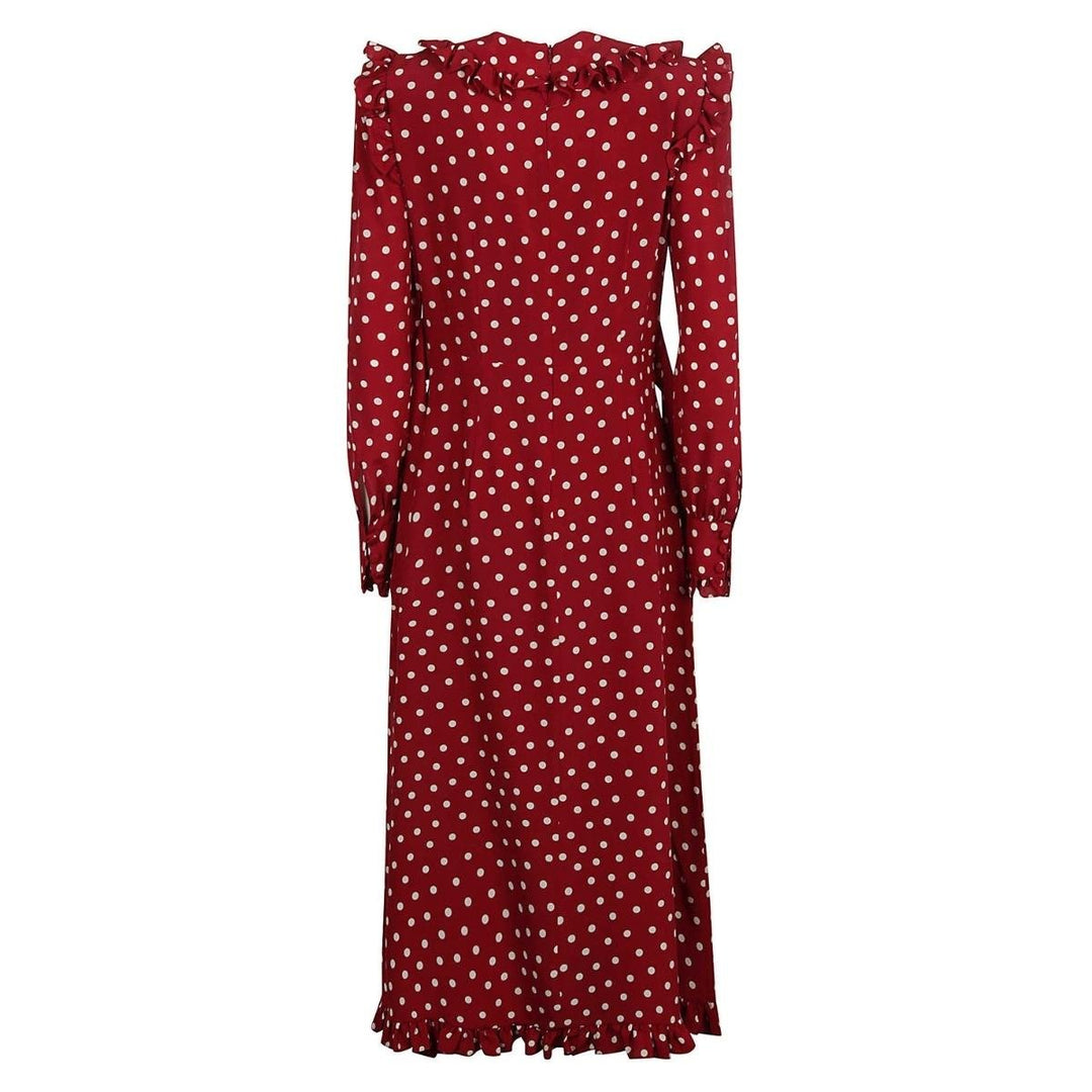 Polka Dot Wrap Silk Dress