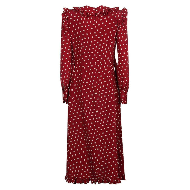 Polka Dot Wrap Silk Dress