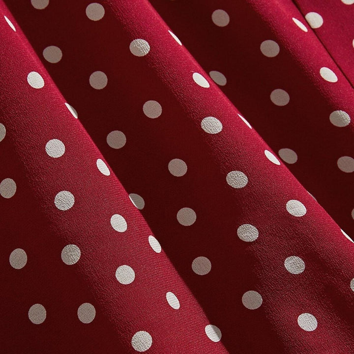 Polka Dot Wrap Silk Dress