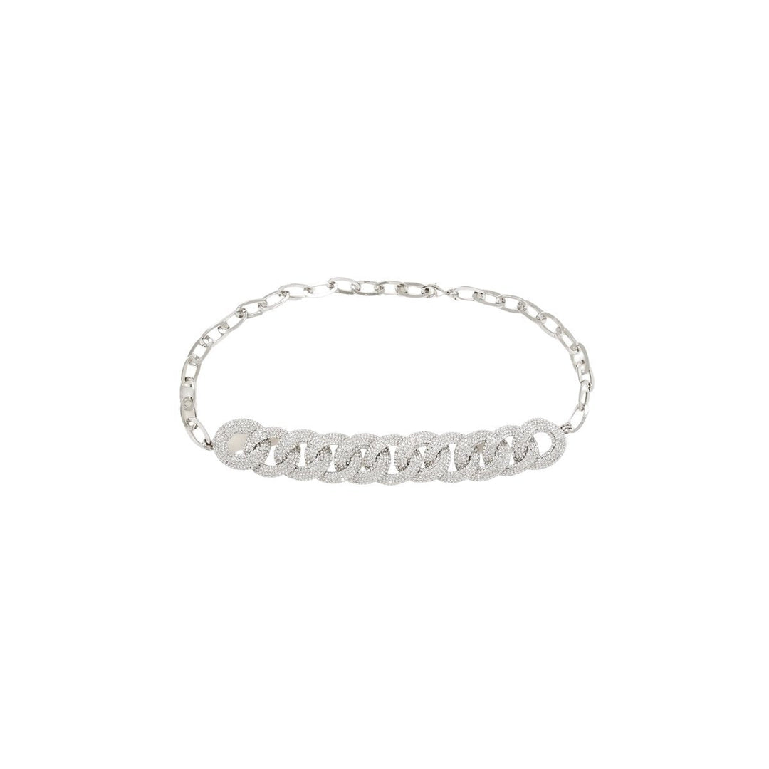 Alessandra Rich-Silver-tone Crystal Belt - Runway Catalog