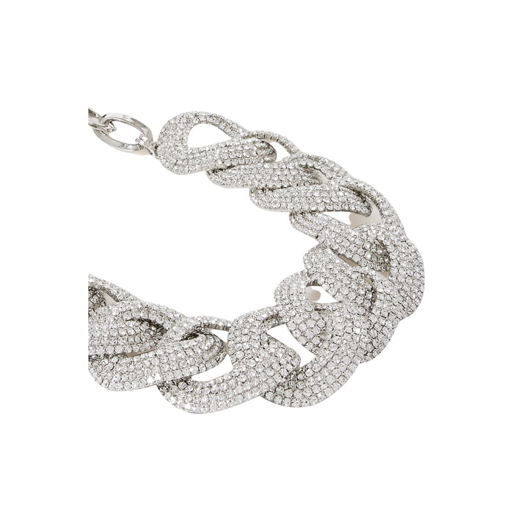 Silver-tone Crystal Belt